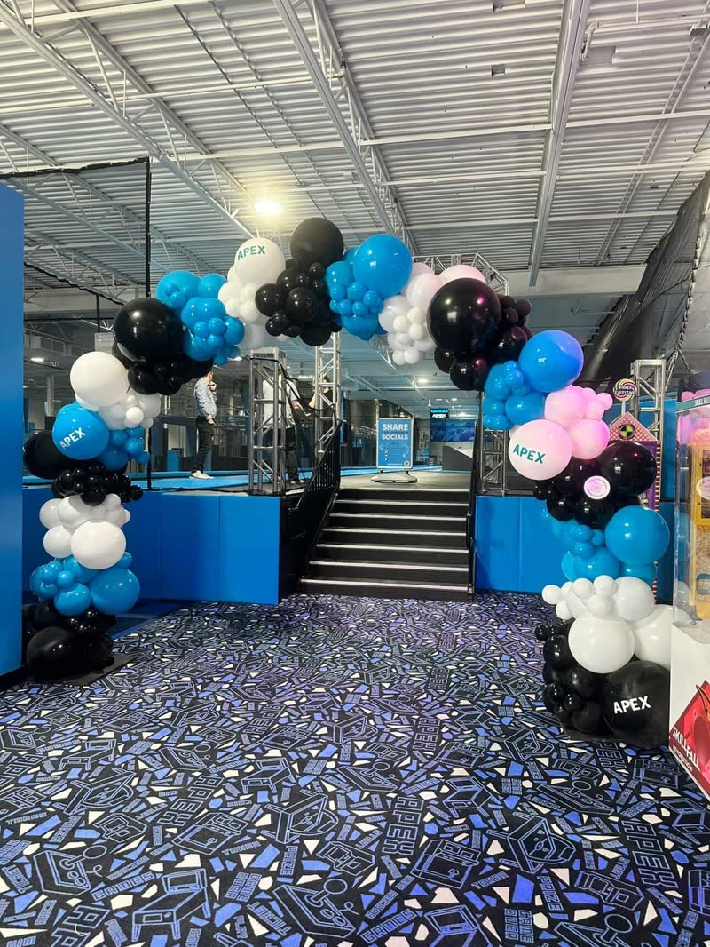 Arches balloon decor by Inflatable Decorations, Winnipeg