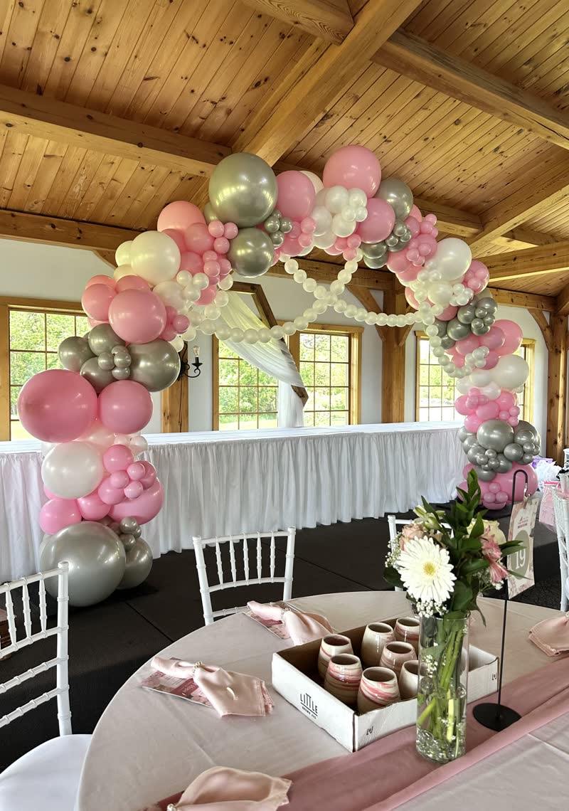 Arches balloon decor by Inflatable Decorations, Winnipeg